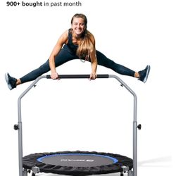 New BCAN 48" Foldable Mini Trampoline Max Load
330lbs/440lbs, Fitness Rebounder with Adjustable Foam
Handle, Exercise Trampoline for Adults Indoor