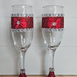 Red Shimmer Glasses