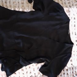 Black Woman Dressy Blouse Large