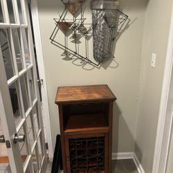 Wine Cabinet And Martini Sign 