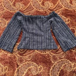 European Zara dark blue blouse top in US women’s XS