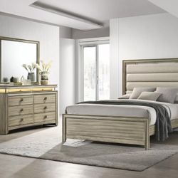 4-Pc Queen Size Bedroom Set. $53 Down Payment