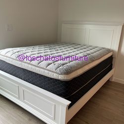 Queen size bed frame and mattress