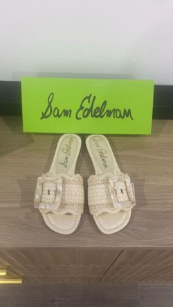👡 Sam Edelman Bambi Raffia Sandals – Women’s 6.5 Brand New