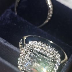 Diamonesk Simulated Bridal Ring Set 
