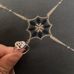 Real 925 Sterling Silver Love Heart ❤️ Ring Size 7