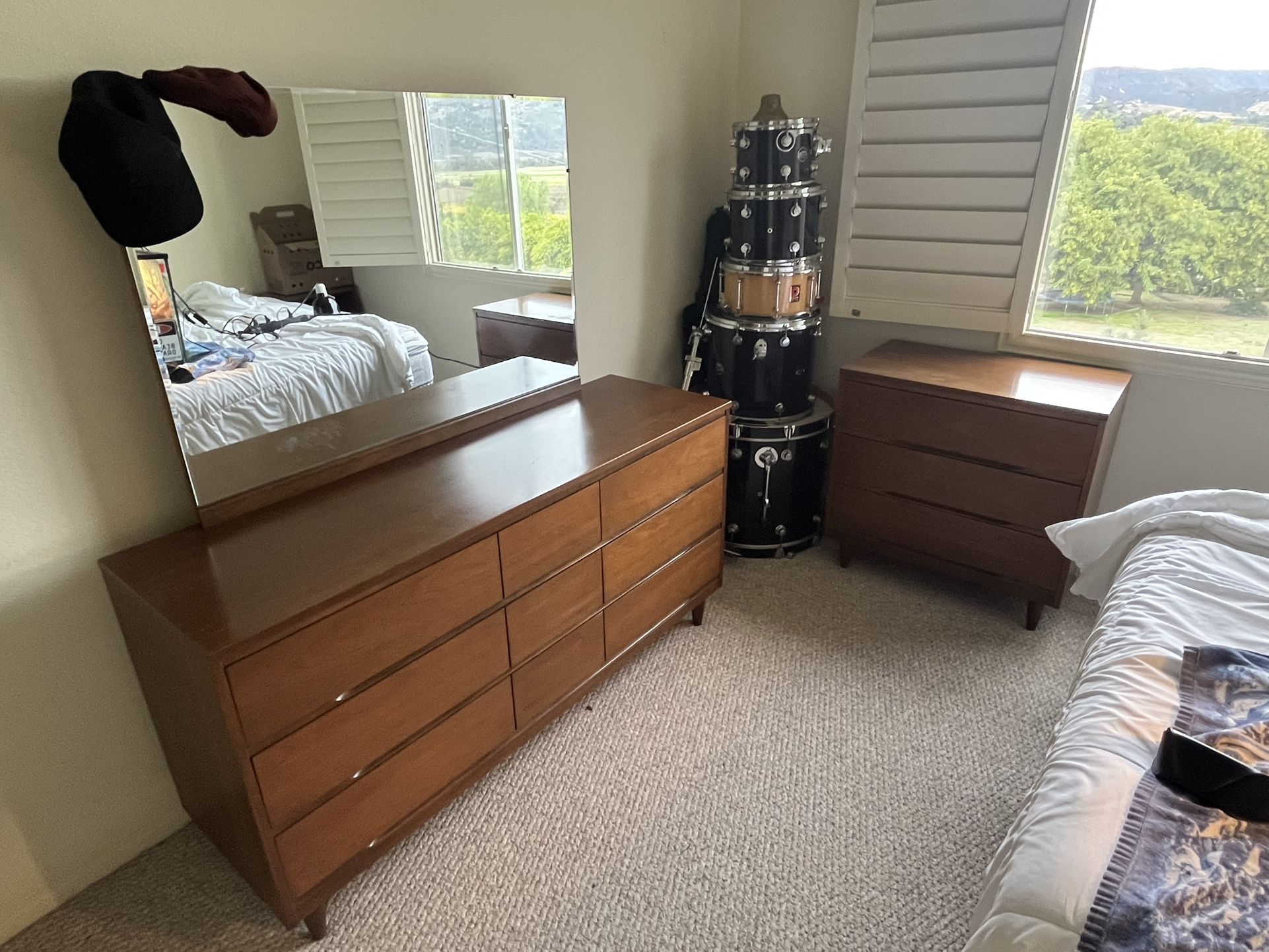 Mid-Century Bedroom Set Dresser, Dressers 