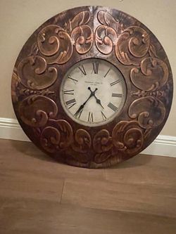 Buchanan Clock Company Decorative Wall Clock Ornate Copper Finish