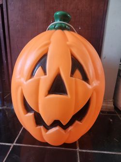 Vintage, blow, mold, pumpkin