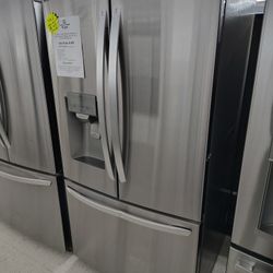 $1400(MSRP$3099, Save $1699) LG French 3 Door Refrigerator With Tall Water/Ice Dispenser And ThinQ App
