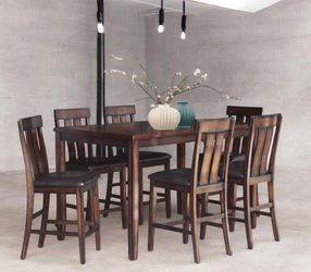 Hardwood family table dining dinette set