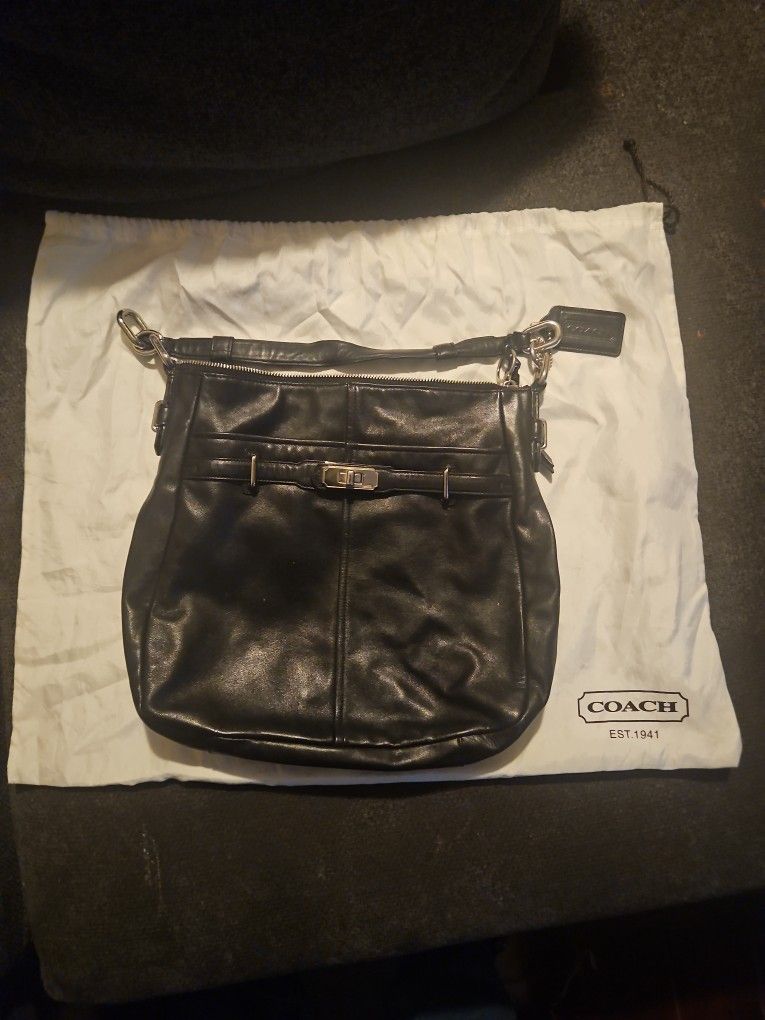 black coach bag vintage f17816