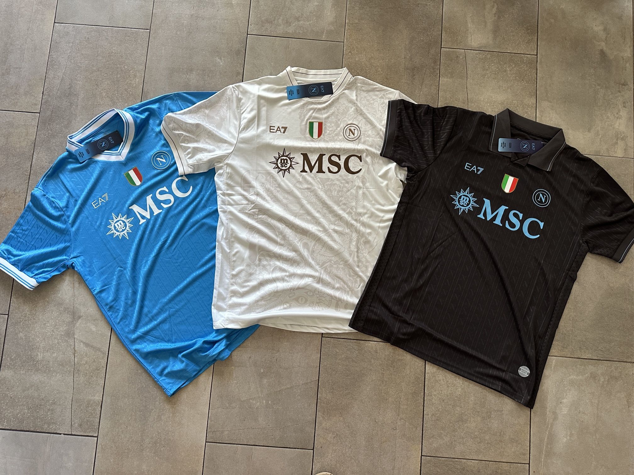 3 Napoli jersey player version 25-26 home away 3rd jersey in 2XL run small Large