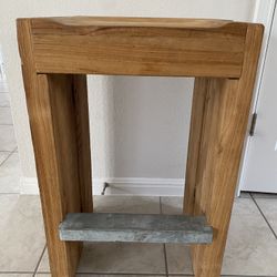 Solid Wood Teak Barstool 