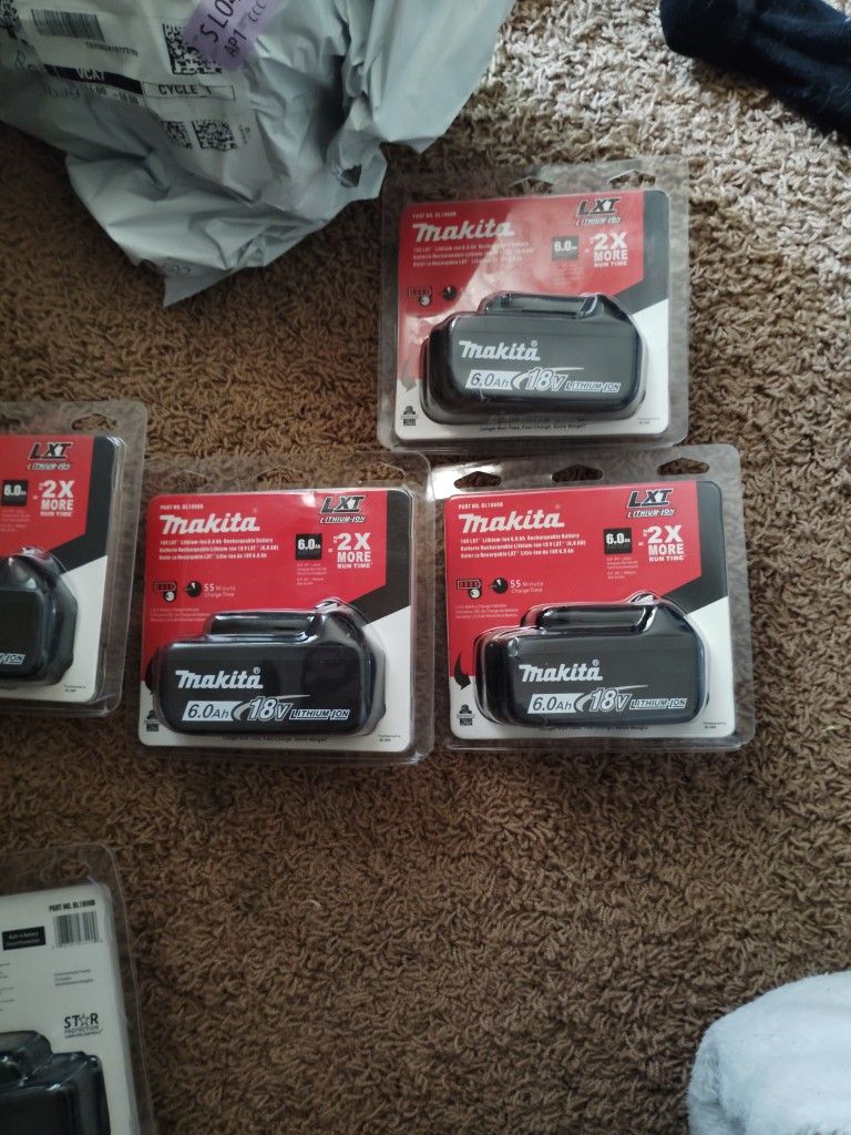 Makita Batteries 6.0 Brand New