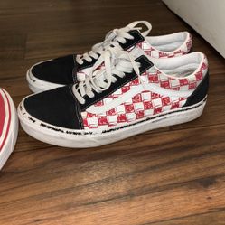 Checkered Red Vans