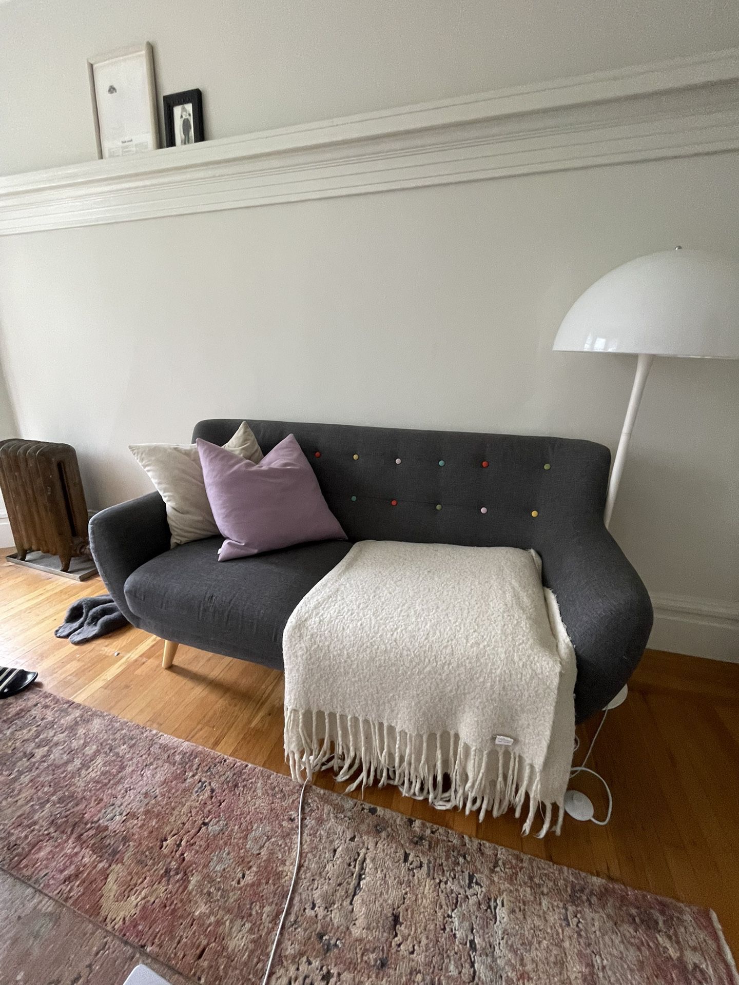 Grey loveseat / couch