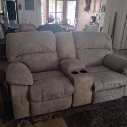 Power Loveseat With Console