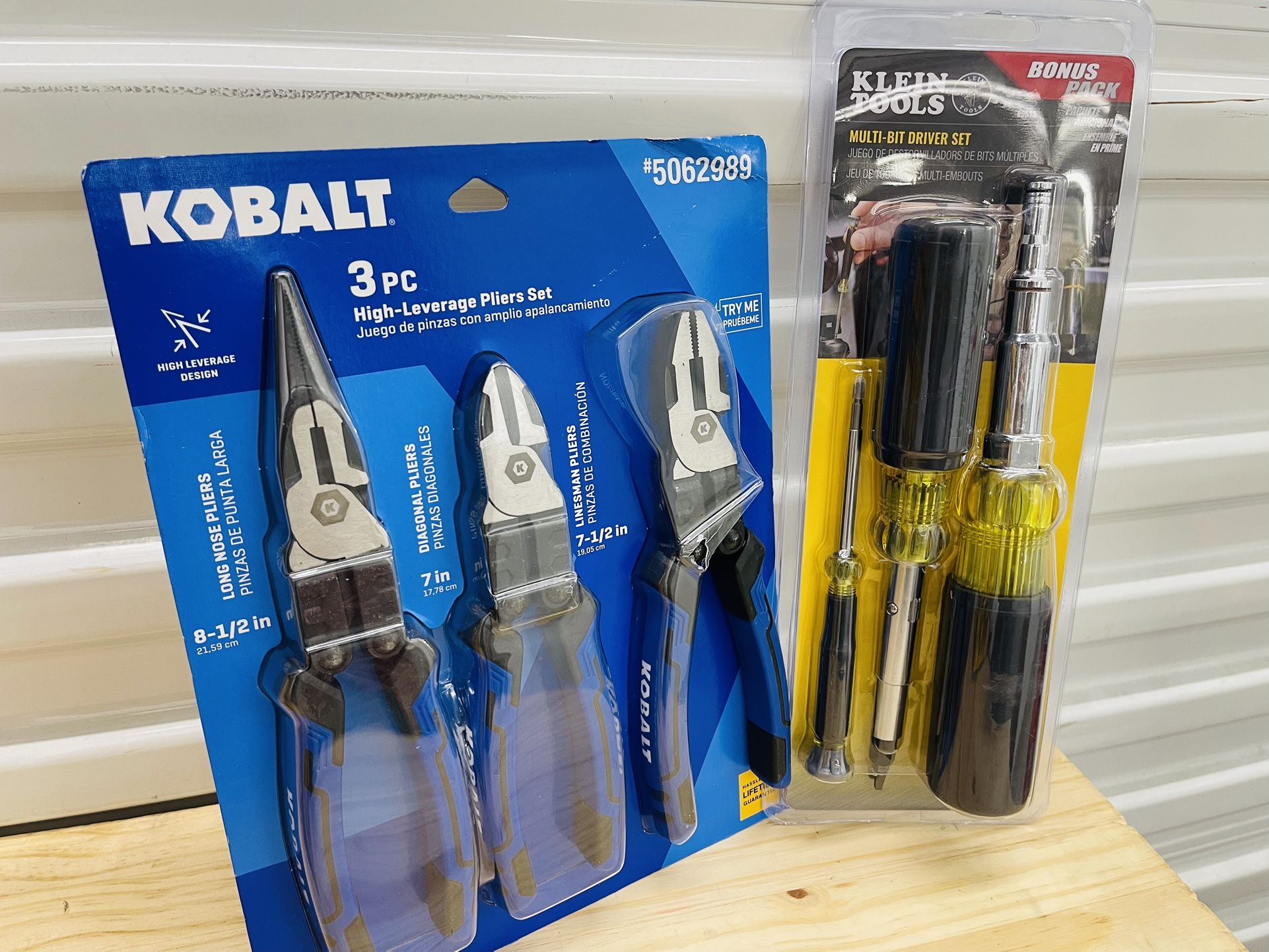 Klein Tools Multi Bit Driver Set And Kobalt Fliers set