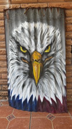 USA Painting Outdoor / Indoor Decor - Texan Eagle