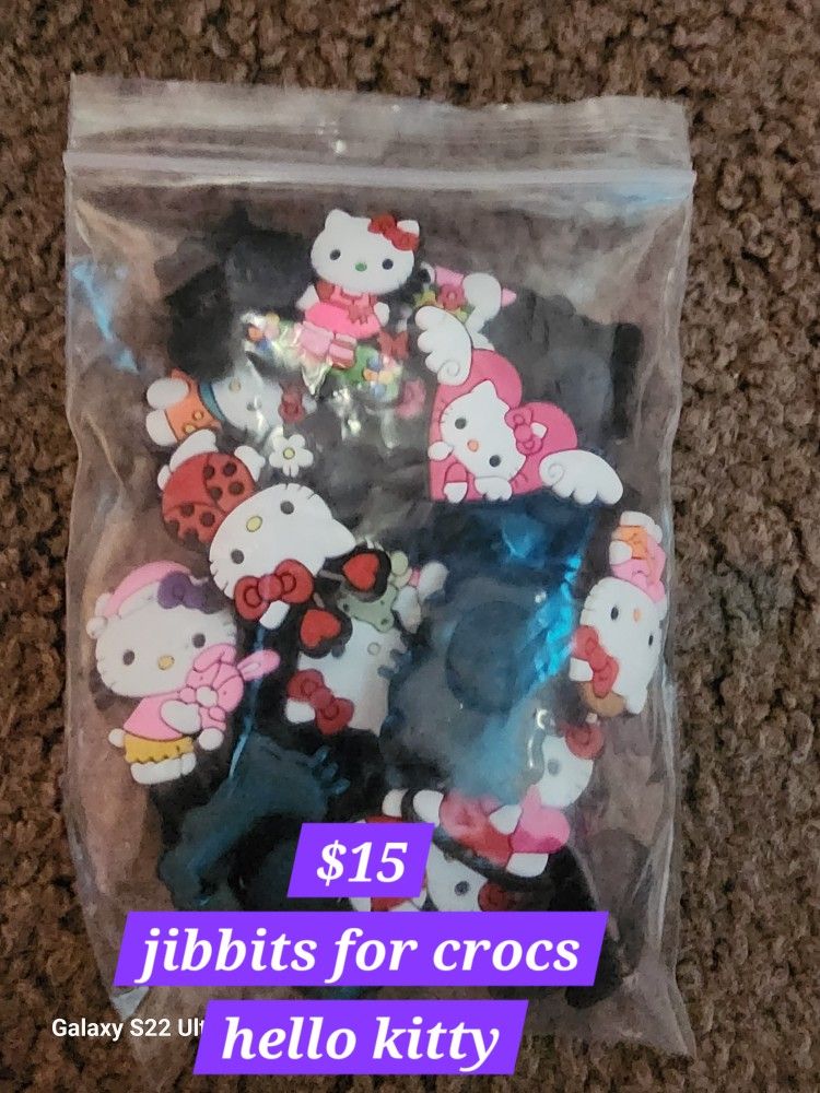 Hello Kitty Jibbits For Crocs Never Used