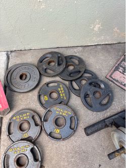 Olympic weight plates 45s and 10s