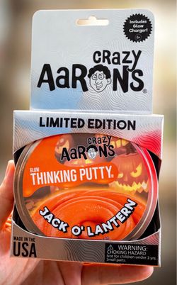 Crazy Aaron's Jack O' Lantern Glow Thinking Putty