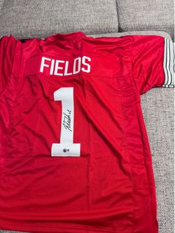 Justin Fields Signed Autograph Custom Jersey- Beckett Coa- Ohio State Buckeyes