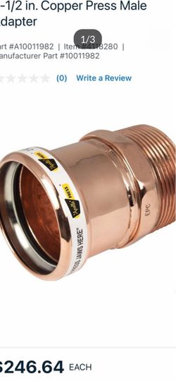 Apollo Press 1-1/2 in. Copper Press Male Adapter