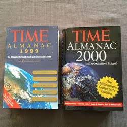 Time Almanacs 1999 & 2000 Collectors Edition books, set of 2, new condition.