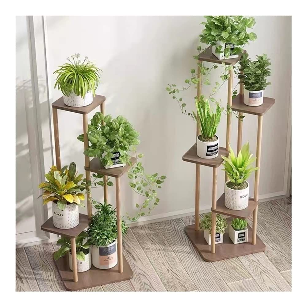 Plant Stand 4 Tier Bamboo Plant Stand Tall Corner Indoor Flower Pot Holder Nordic Display Rack for Living Room Bedroom Balcony Organizer Rack