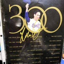 Nolan ryan 300 Strikeouts Program Book Autographed