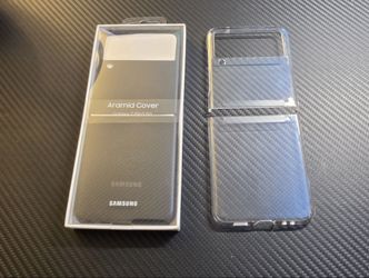 Authentic Samsung Aramid Z Flip3 5G case with Free Clear Case
