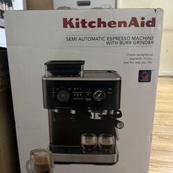 KitchenAid Semi Automatic Espresso Machine with Burr Grinder, 2.5L, Brushed Stainless Steel, KES6551SX
