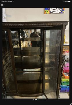 Antique Embroidered Cabinet and Storage Stand $50.00