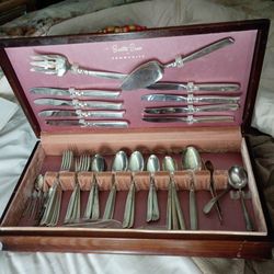 Silver Tableware Service For 8 With Serving Pieces