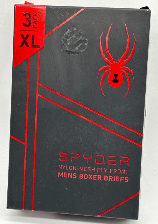 MENS SPYDER NYLON-MESH FLY FRONT BOXER BRIEFS