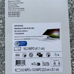 FS: New 3M Bright Screen Privacy Filter for Apple® MacBook Pro® 16 M1-M4, 16:10, BPNAP005