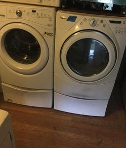 Whirlpool duet washer and dryer set/ one year warranty/ delivery and installation are available