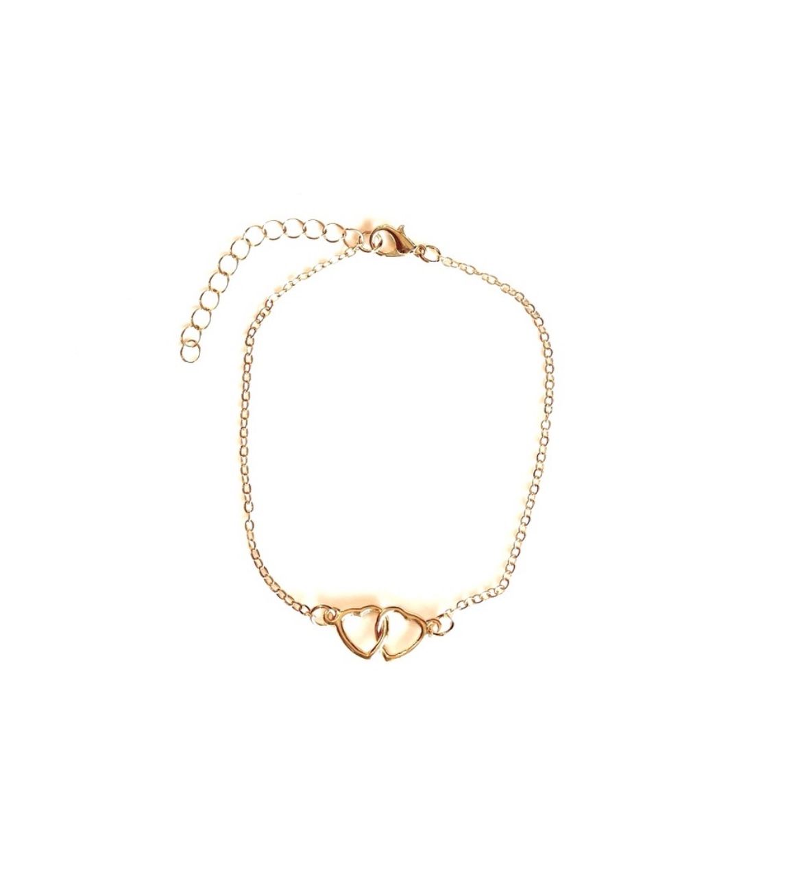Gold heart anklet adjustable chain thin dainty minimalist Y2K sexy