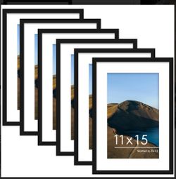 11x15 Black Picture Frames Set of 6