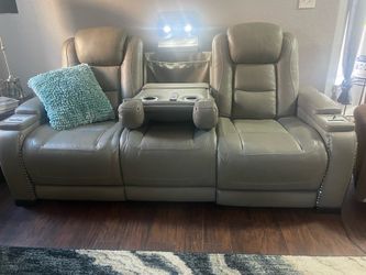 Couch and love seat theater set