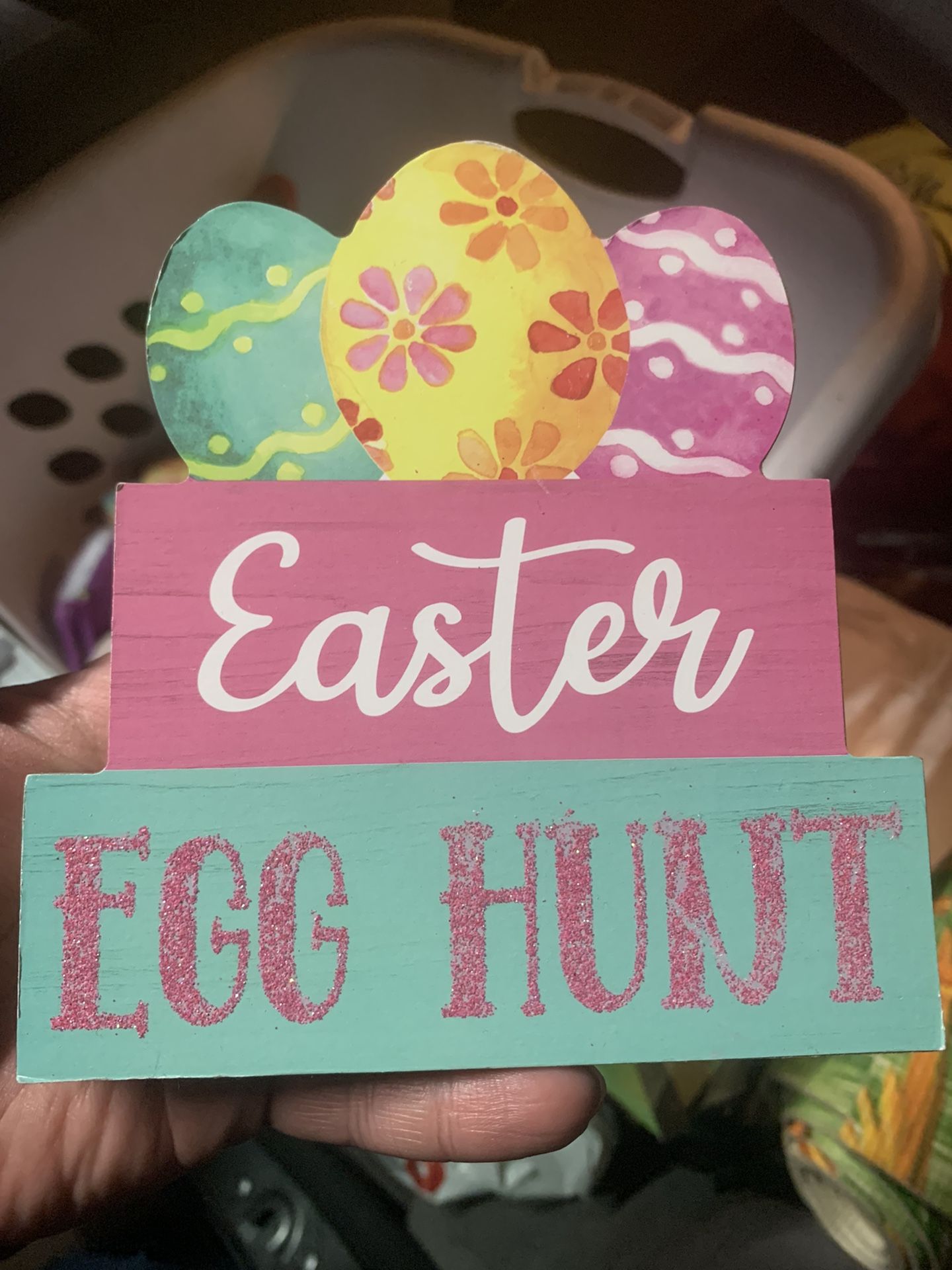 Easter Egg Hunt Sign Decor (3 In Total)