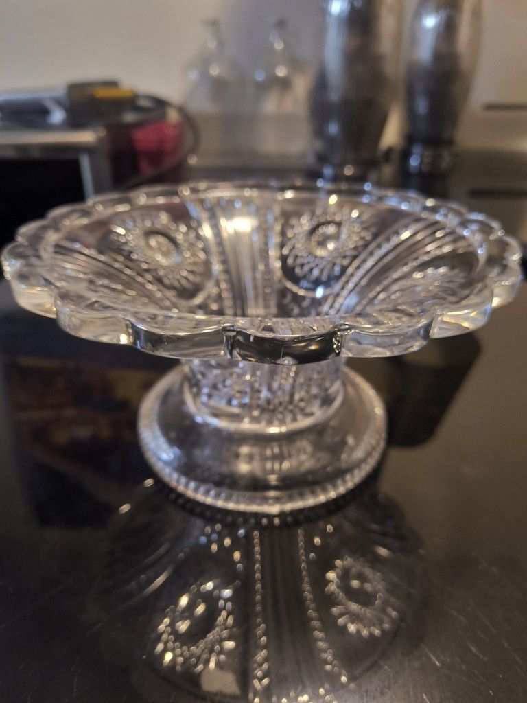 Heisey Glass Sunburst Punch Bowl Stand
