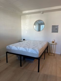 Full size memory foam mattress and frame