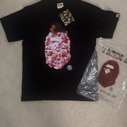 BAPE Black And Pink Baby Milo Tshirt