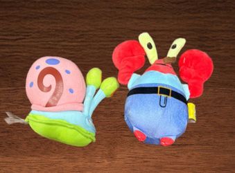 MR.KRABS AND GARY THE SNAIL FROM ANIMATED SHOW SPONGEBOB SQUARE PANTS.2