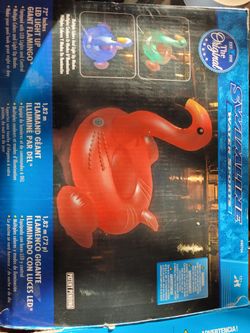 pool lighting floating flamingo