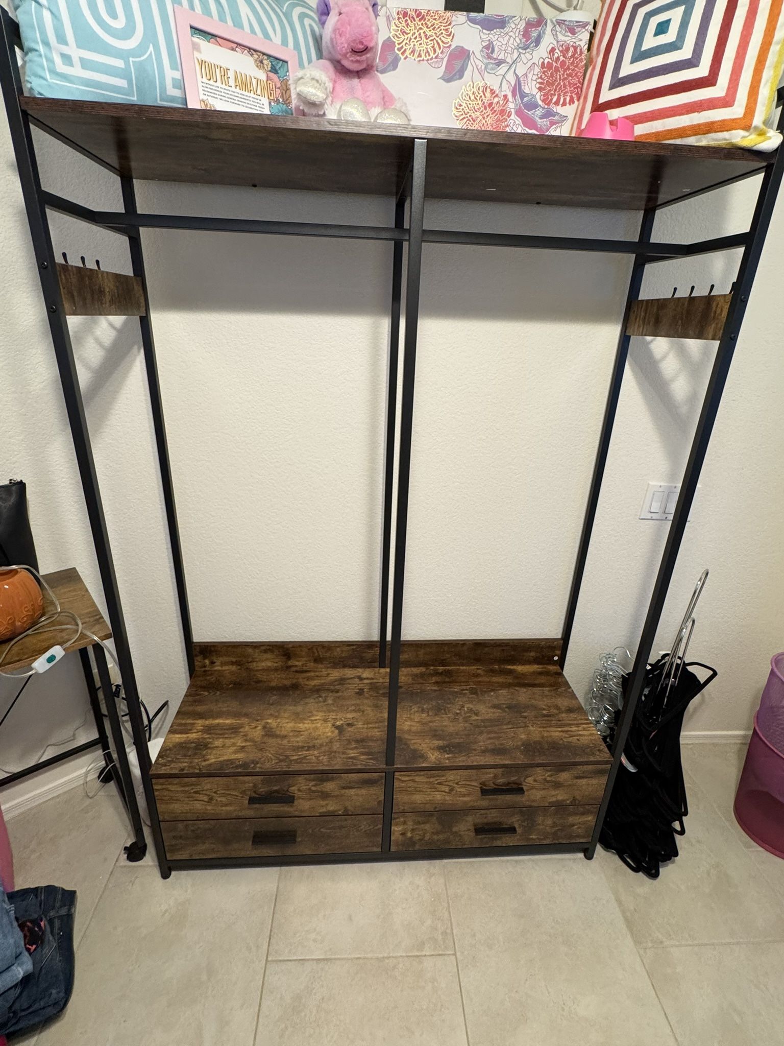Industrial Wardrobe Closet / Clothes Rack – Like New