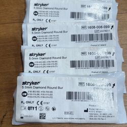 Lot Of 5 -5.0mm Diamond Round Bur